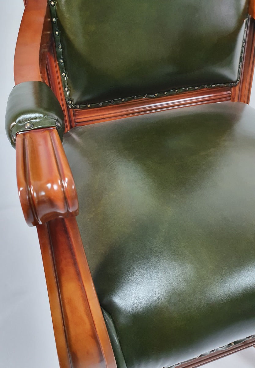 Green Leather Emperor High Back Executive Office Chair - K230